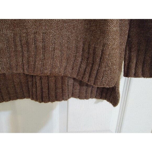 ASTR The Label Cowlneck Cape Side Split Hem Wool Blend Sweater‎ Brown Sz M NWOT - Picture 5 of 15